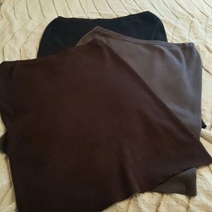 Bl, Gr & Br Midi Skirts (L)